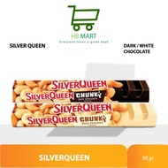 SILVER QUEEN CASHEW DARK / WHITE CHOCOLATE CHUNKY BAR 95GR