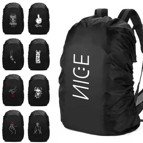 Waterproof Backpack Rain Cover Men Outdoor Sport Night Cycling Safety Light Raincover Case Bag Campi