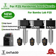 P2S Hotend for Bambu Lab P2S Hardened Steel 0.2/0.4/0.6/0.8mm High Flow Fast Swap 320°C