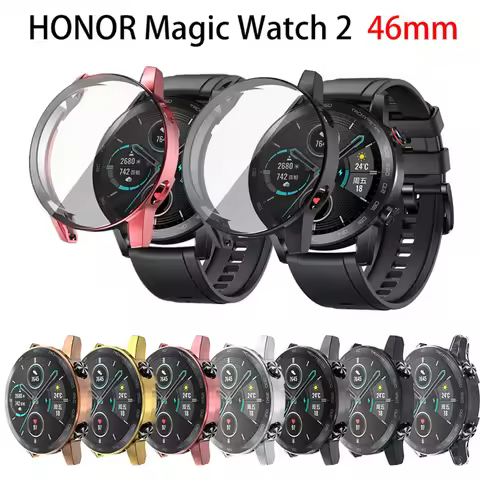 Ultra Thin 360 Full Cover Watch Screen Protector Plating Soft TPU Case 46 MM For Honor Magic Watch 2
