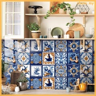 Retro Stickers Home Decor Decal Removable Film Wallpaper Peel Tile Decals Flooring Plank Paste Morocco Style For Kitchen Waterproof Sticky Backsplash Self Adhesive chenu