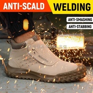 Safety Shoes Safety Boots Waterproof Anti-Scalding Work Shoes Workshop Protective Shoes Safety Shoes Steel Toe Shoes Heavy-Duty Safety Shoes Electric Welder Shoes Anti-Smashing Ste