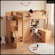 M·5 Loft Bed Log Style Solid Wood Table Integrated Children's Double Bunk Bed Small Apartment Multif