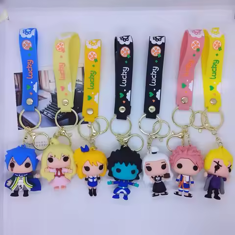 Cross Border Creative Cartoon Fairy Tail Wholesale of Keychain Bags Car Keychain Accessories Gifts Y