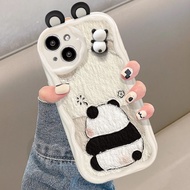 SCxr Niche 7 XSMAX เต็มรูปแบบ/2เคสนิ่ม13/ภาพวาดสีน้ำมันแพนด้า Apple 14เคสโทรศัพท์ iPhone 114pro/แพ็ค8P