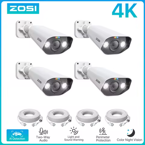 ZOSI 4K 8MP 5MP Add-on Camera for PoE Security Camera System, Work with ZOSI 8 Channel 16 Channel Po