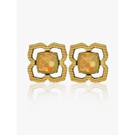 916 Gold Honey Comb Earring