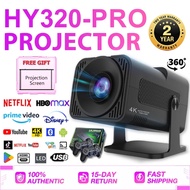 HY320 Pro Smart Mini Projector Portable 4K FHD 1080P Androidr for phone with WiFi Bluetooth Wireless