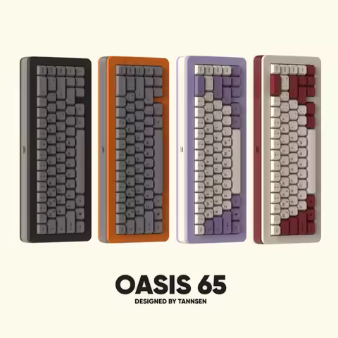 TANNSEN OASIS 65 Mechanical Keyboard Kit Wireless Tri-mode Gasket Hot-Swap RGB Custom 65% Aluminum O