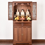 HY&amp; down Gold Rosewood Buddha Niche Solid Wood Altar Clothes Closet Household Altar Cabinet Buddha Cabinet Altar New Chi