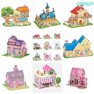 QIANZHI 3D Castle Airplane Assembly Model, 3d Puzzles Castle, Cartoon Airplane Building Model DIY Ki