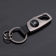 Alloy Leather Car Keychain Ornaments Gifts Keyring Key chain For Porsche Panamera Cayenne 911 Taycan