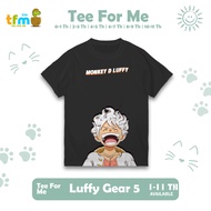 Boys and Girls T-Shirts Ages 0-10 Years - Kids Tshirt monkey D Luffy Gear 5 Fifth Anime One Piece K8