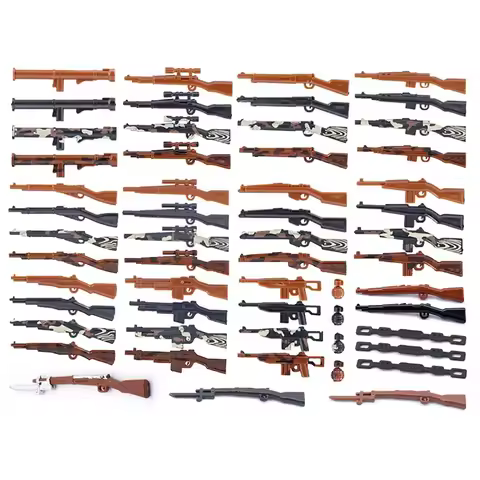 WW2 Military Weapon Kar98k Rilfe Accessories Building Blocks Army Soldiers Figures Multicolor FG42 M