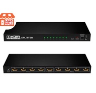 【1 TO 8】HDMI SPLITTER FULL HD 1080P NJOI / PS / COMPUTER IN 8 OUT TV SUPPORT 3D DUPLICATE/MIRROR DUAL MONITOR 电视分屏 4K