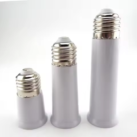 2pcs LED light Bulb Adapter E27 to E27 Base Socket plug extender Lamp Extension Converter Connector 