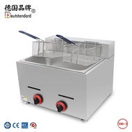 Commercial Gas Deep Fryer Single Tank Double Sieve Deep Fryer Oil Fryer Single Tank Gas Deep Fryer f