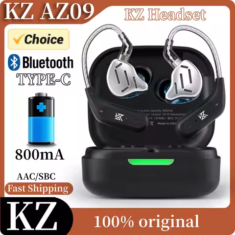 KZ AZ09 HD Bluetooth Module Wireless Upgrade Cable Bluetooth 5.2 HIFI Wireless Ear Hook C B PIN Conn