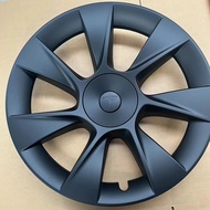 适用特斯拉Model Y领航款轮毂盖19寸款原车轮毂罩防刮改装配件丫 Y涡轮-19寸(4个)-平面哑黑-黑标