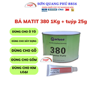 Bột bả matit AYKOO 380 TONIKO nhanh khô 380 bột trét ô tô xe máy matit bả kim loại sắt nhựa inox nhô