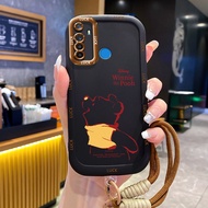 Case For Realme 5 5i 5s 6i C3 C3i Phone Bear Design Silicone Strap Shockproof