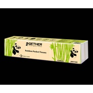 2Gether BAMBOO POCKET TISSUES 4 Ply | 8 Sheets x 12 Packs