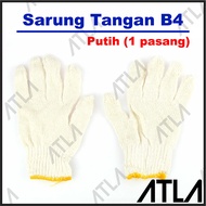KATUN Knitted Gloves B4 Yarn 4 Cotton Fabric Safety Work White AT029