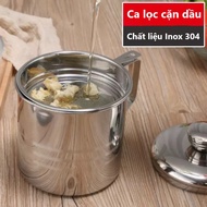 Stainless steel oil filter mug, stainless steel mug with food filter, safe and convenient