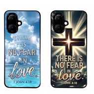 Phone Case cover for Infinix Smart 10 Bible verse 1 John 4 18 aesthetic black Protection