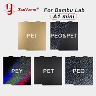 For Bambu Lab A1 Mini Textured Pei Sheet 180x180 Build Plate Double sided Carbon Spring Steel Sheet 