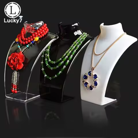 Acrylic Mannequin Necklace Jewelry Display Holder Pendant Earrings Decorate Exhibition Display Stand
