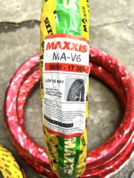 (60/90-17 TT) Vỏ xe Maxxis V6 dùng ruột size 60/90-17 TT cho các dòng xe số phổ thông - Vỏ dùng ruột