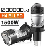 1200000LM H4 LED Projector Car Motorcycle Headlight Bi LED Mini Lens Projector H4 Mini Projector Len