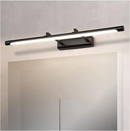 Bathroom Wall Light, Simple Round Tube Double Pole 42/52/62/72cm Art Led Nordic Dresser Makeup Lamp Head Rotatable Retractable Mirror Cabinet Lamp Black LED mirror light