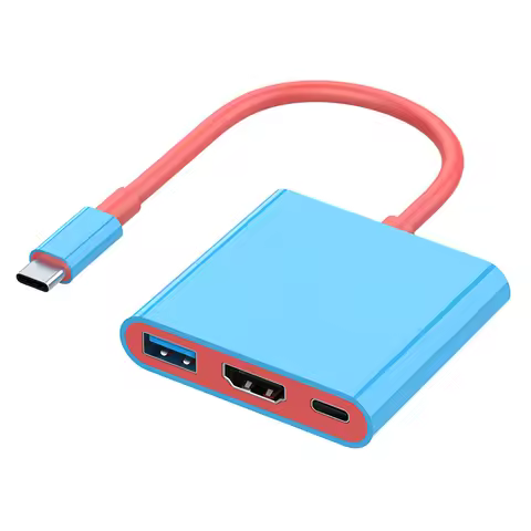 3-in-1 USB C to HDMI-Compatible Adapter Type-C Hub Thunderbolt 3 to HDMI-compatible 4K Output 100W P