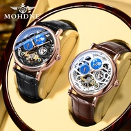 Moshield Mohdne Hollow-Out Bottom Tourbillon Multi-Functional Mechanical Watch Men's Casual Sport Watch