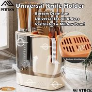 【SG】Universal Knife Holder & Kitchen Utensil Holder Knife Block Without Knives PP Knives Storage 9 S