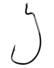 Gamakatsu Gamakatsu 100 Worm Hook Offset Ns Black Size 0 1