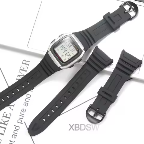 Rubber Watchband for Casio W-96H Watch Strap PU Plastic Silicone Replacement Bracelet W96H Sport Wri
