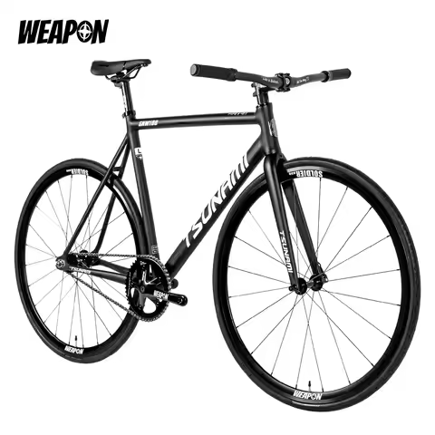 Tsunami SNM100Elite Full Fixed Gear Bike 700C Fixie Bicycle Single Speed Aluminum Alloy Frame Carbon