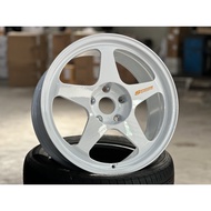 NEW 18X9.5J AOW Spoon SW388 Rim (set of 4) White 5X120 for Honda Civic Type R FK8 FL5