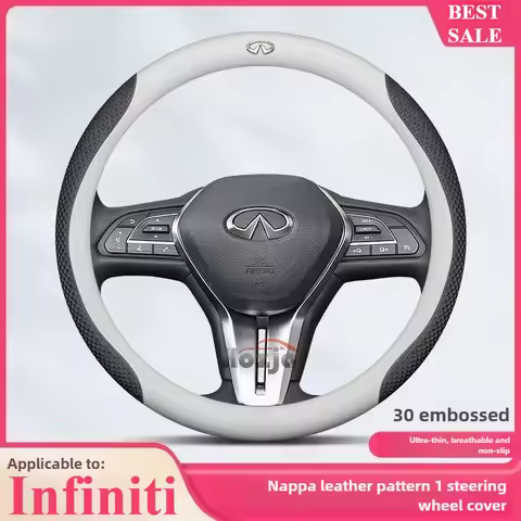 Leather Car Steering Wheel Cover for Infiniti QX30 Q30 QX80 FX35 Q50 JX35 G37 QX70 Q70 QX60 Q60 G35