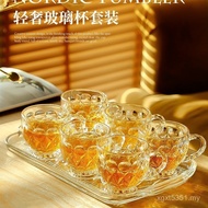 With Plate Water Cup Cup Plate Simple Set Boiling Water Plate Glass Cup Storage Dinner Plate Hospita