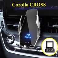 Toyota Corolla CROSS 2021-2023 Car phone holder Q3 15W Fast Car Wireless Charger For Samsung iPhones Android Infrared Sensor Car Phone Mount