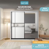 🔥 New Premium 🔥 Wardrobe 5x8/6x8/8x8 Anti Jump Sliding Door Wardrobe | Melamine | Almari 衣橱 ~ 131-17