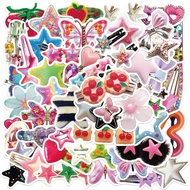 50PCS Y2K Celebrity Cute Girls Hair Clips Waterproof Graffiti Stickers For Luggage Phone Case Laptop Notebook Decals Kids Gift RecordingYourLife