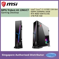MSI MSI MPG Trident AS 13NUC7-624SG DESKTOP Intel® Core™ i7-13700F 13th Gen/16GB U-DIMM/1 TB PCIE SSD/ RTX 4060 VENTUS 8G/Win11 Home [DT 1039]