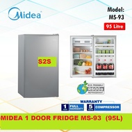 MIDEA MS-93 95L 1 Door Fridge / Single Door Refrigerator Peti Sejuk