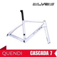 Elves Quendi Road Bike Carbon Frame Glossy Black Pearl White Rim Brake