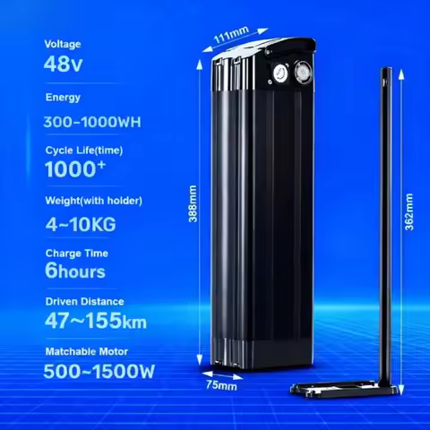 24V/36V/48V 15Ah/ 20Ah/30Ah 4Pin 500W Bike Battery Pack Silverfish Lithium Ion for Conversion Kit 18